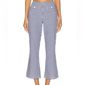 Frankie's Bikinis Navy and White Check Flare Pants